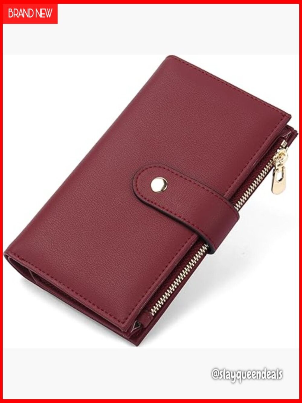 RFID Blocking Leather Trifold Wallet with Pen Holder and Passport Pocket